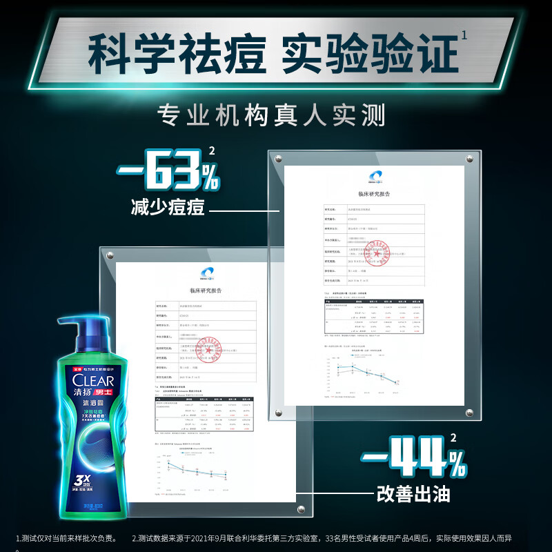 清扬（CLEAR）男士平衡净肤祛痘控油沐浴露600ml+卫宝除螨香皂105gC罗黎明觉醒