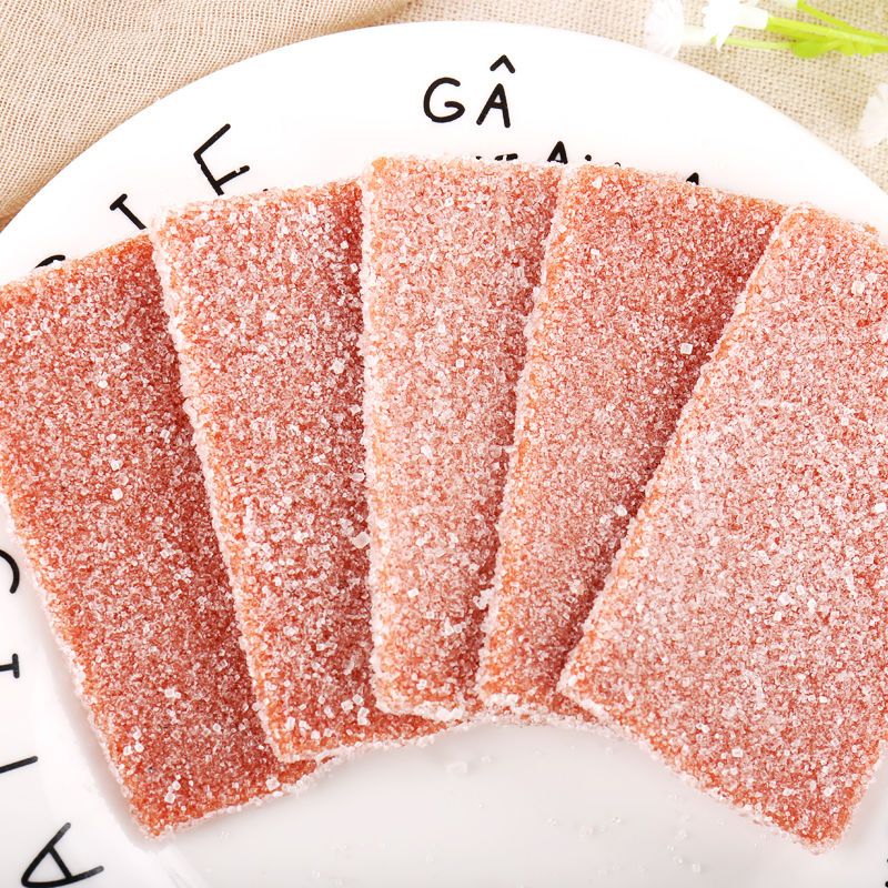 片带糖雪花片独立包装软片山楂丁制品零食酸甜山楂 雪花山楂方块500g