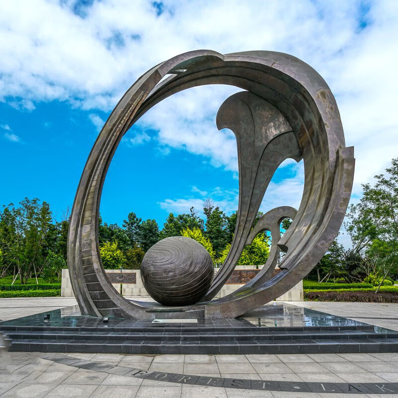 瀛乐 厂家制作大型石雕抽象雕塑户外广场公园校园园林景观落地建筑摆