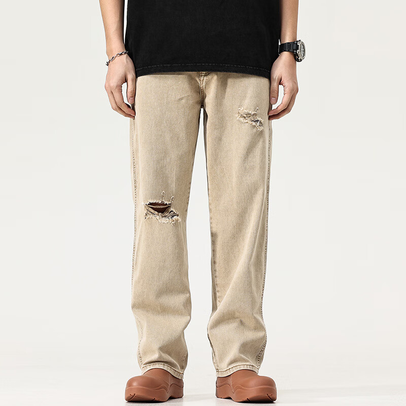 andseeyou品牌 男士牛仔裤 国潮服装2023秋季时尚潮流百搭商务休闲