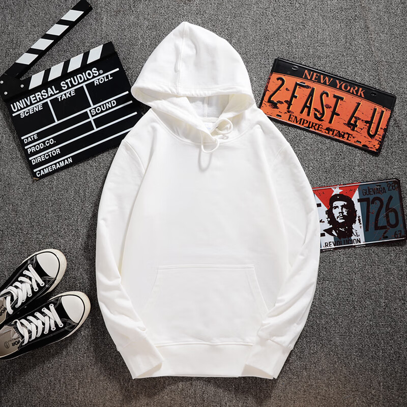 唯乐颂绝味鸭脖卤味店纯棉工作服定制湘味鸭霸王连帽宽松春秋卫衣印