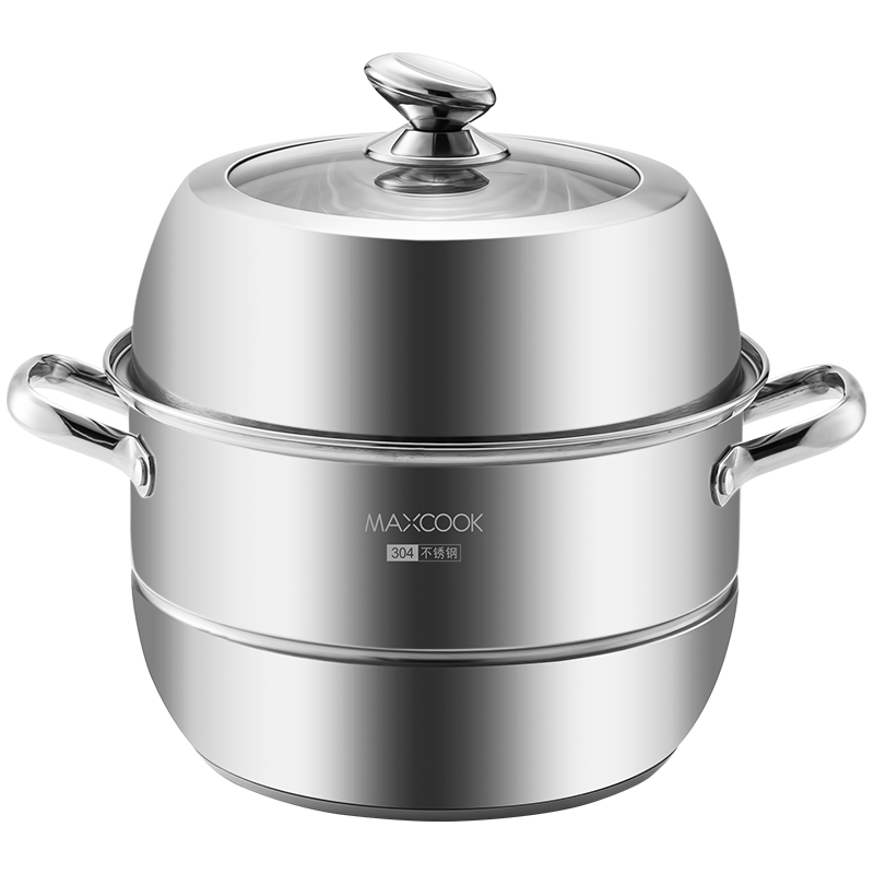 【美厨(MAXCOOK)】304不锈钢二层蒸锅——健康环保,高效烹饪