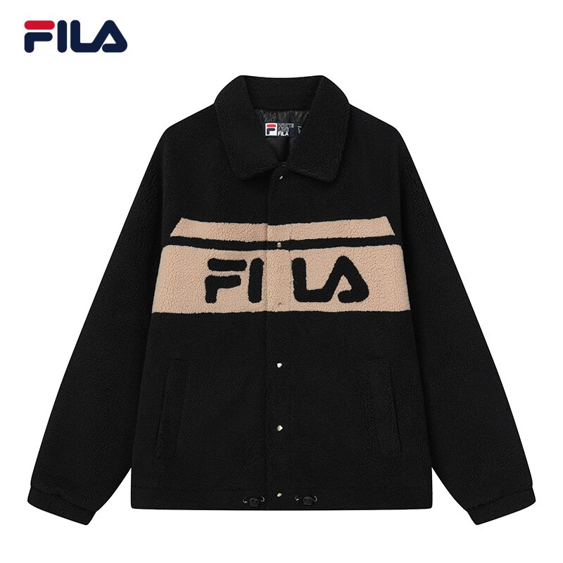 fila 斐乐男装官方男子针织运动外套 2021年冬季新款时尚休闲外套男