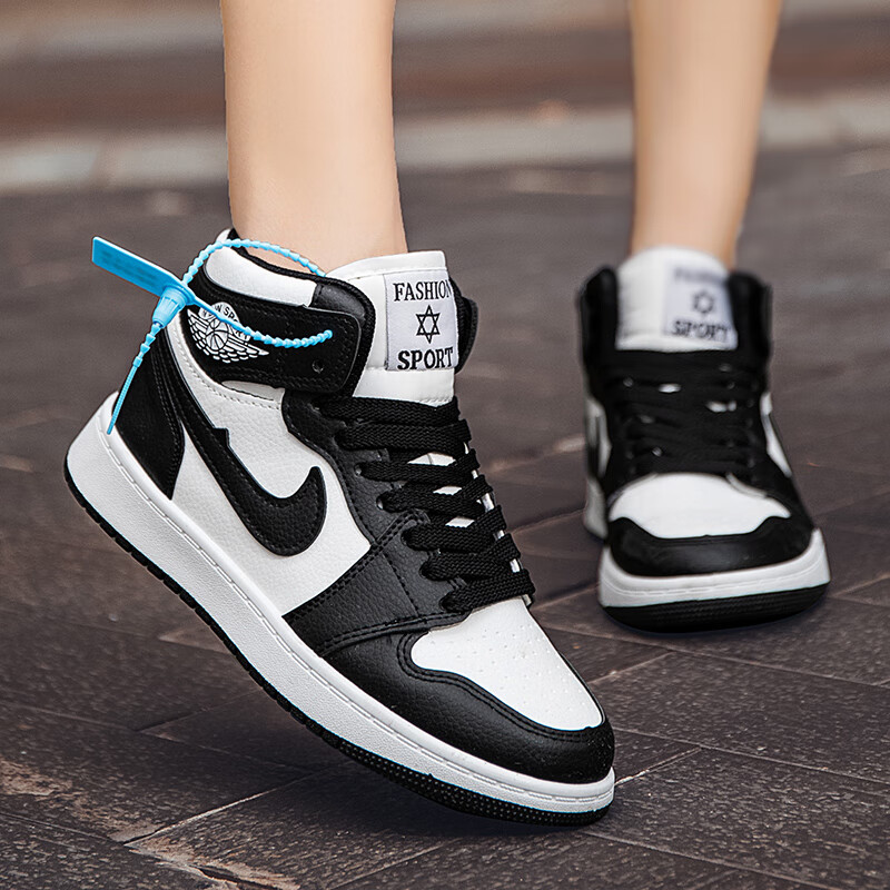 2021新款aj女鞋空军一号af1高帮aj空军一号勾勾鞋af1夏季秋款学生百搭