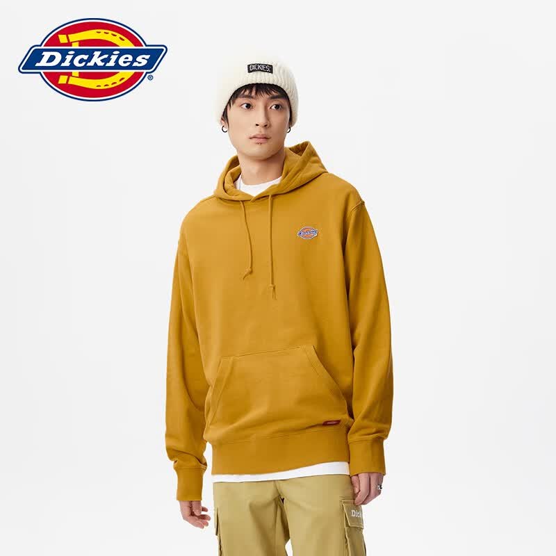 dickies【经典款】卫衣男女同款 印花连帽卫衣 毛圈布休闲上衣8874 姜黄色 00L使用感如何?