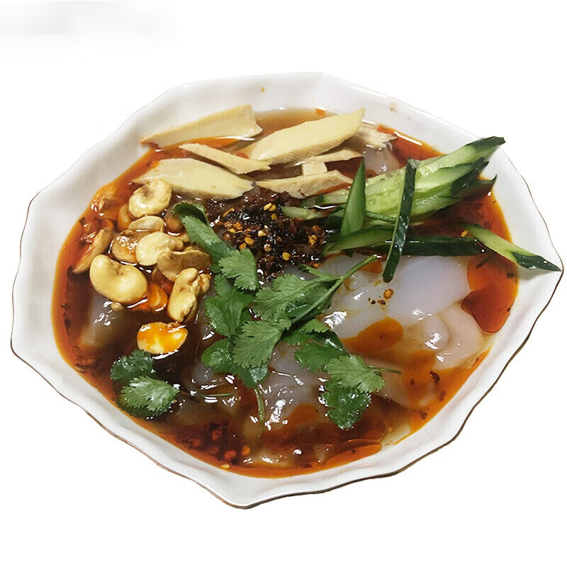 乐佳萱浑源凉粉山西大同特产450*6袋即食土豆凉粉 一包凉粉价