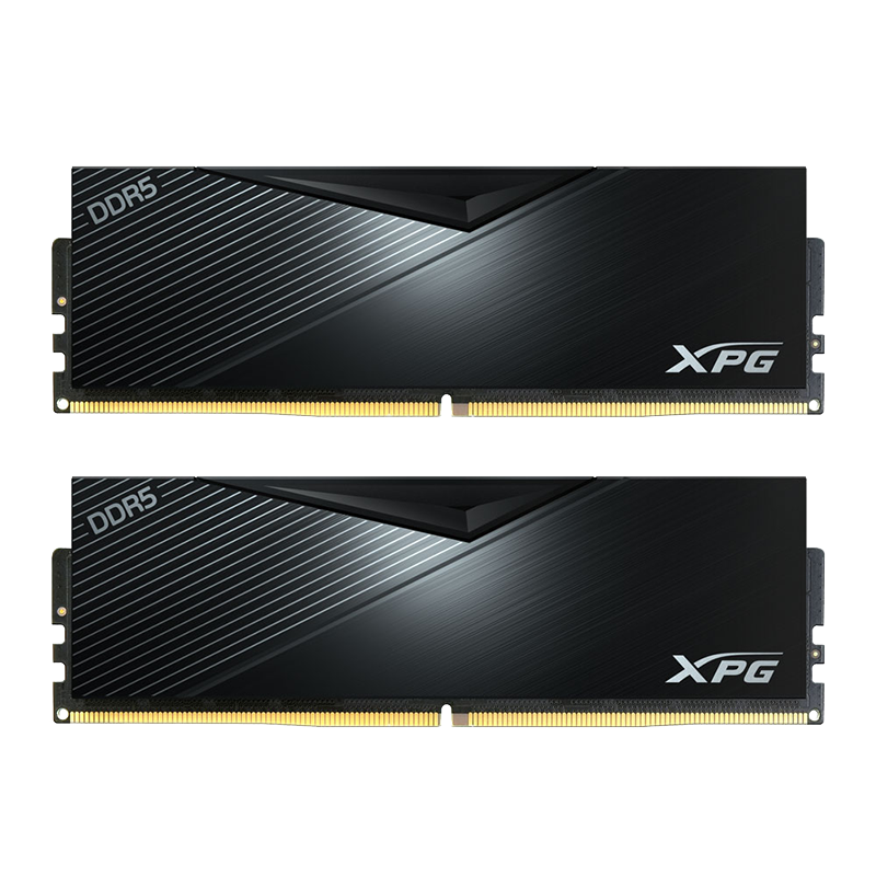 ADATA 威刚 威龙 LANCER DDR5 5200MHz 台式机内存 马甲条 黑色 32GB 16GB*2