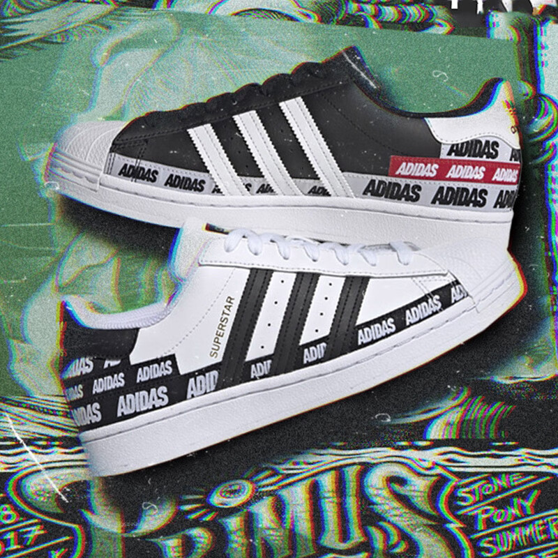 adidas阿迪达斯三叶草男鞋女鞋休闲鞋2021春季新款时尚superstar系列