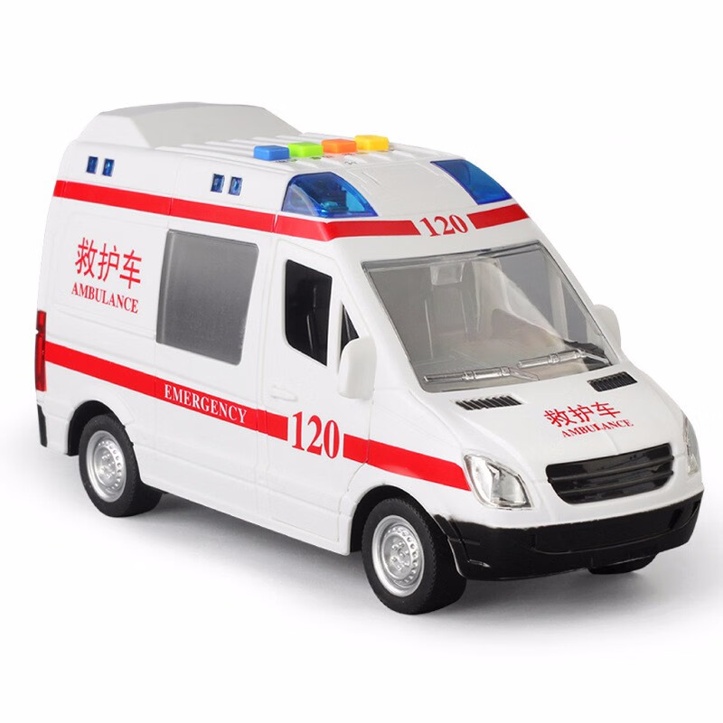 好沐音(haomuyin)儿童救护车消防车救援可开门带声光故事 宝宝3-6岁