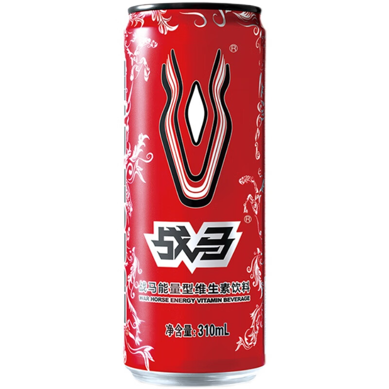 战马能量型维生素功能饮料310ml*24罐熬夜运动健身牛磺酸饮品整箱 8罐