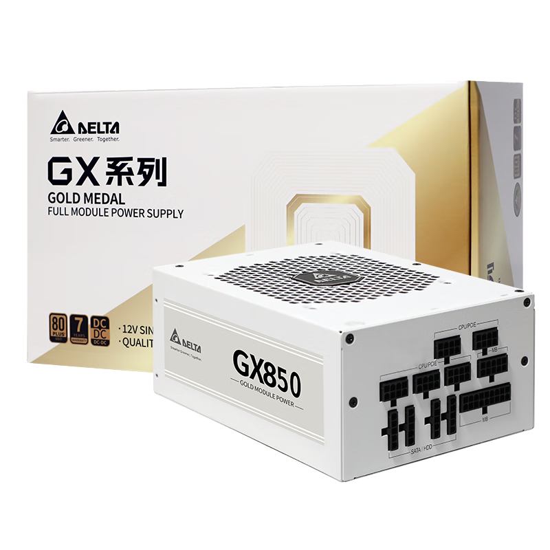 台达(DELTA) GX850金牌850W电脑电源（80PLUS金牌/单路设计/额定功率）