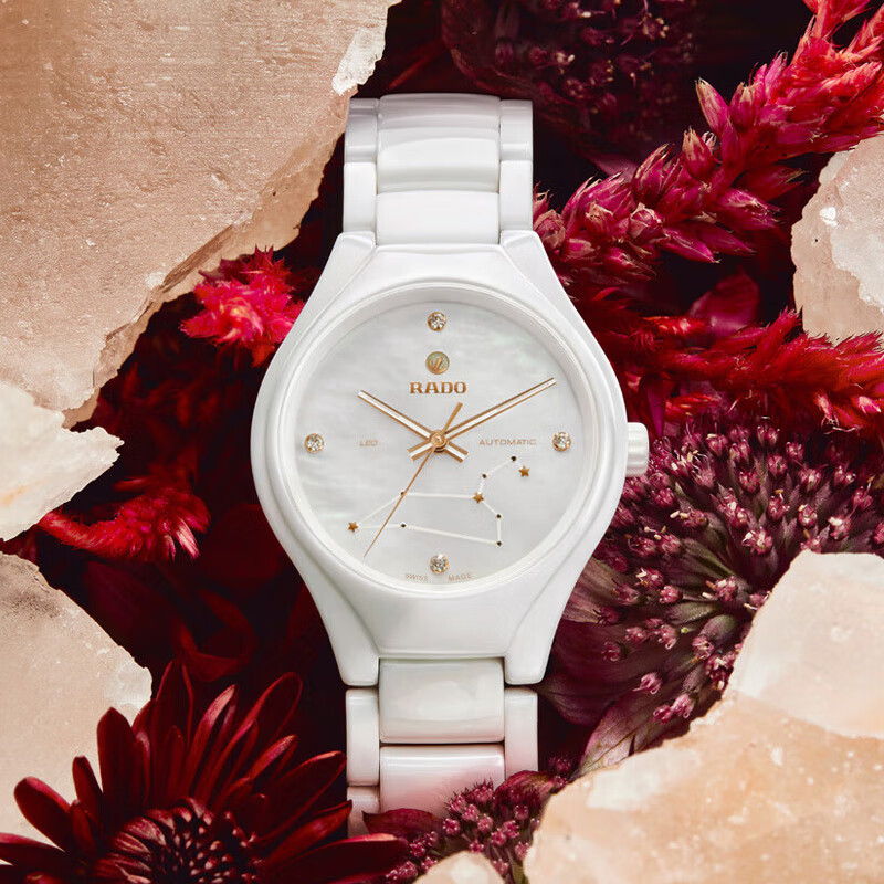 雷达(rado)瑞士表真系列十二星座狮子座陶瓷机械女士钻表r27244922