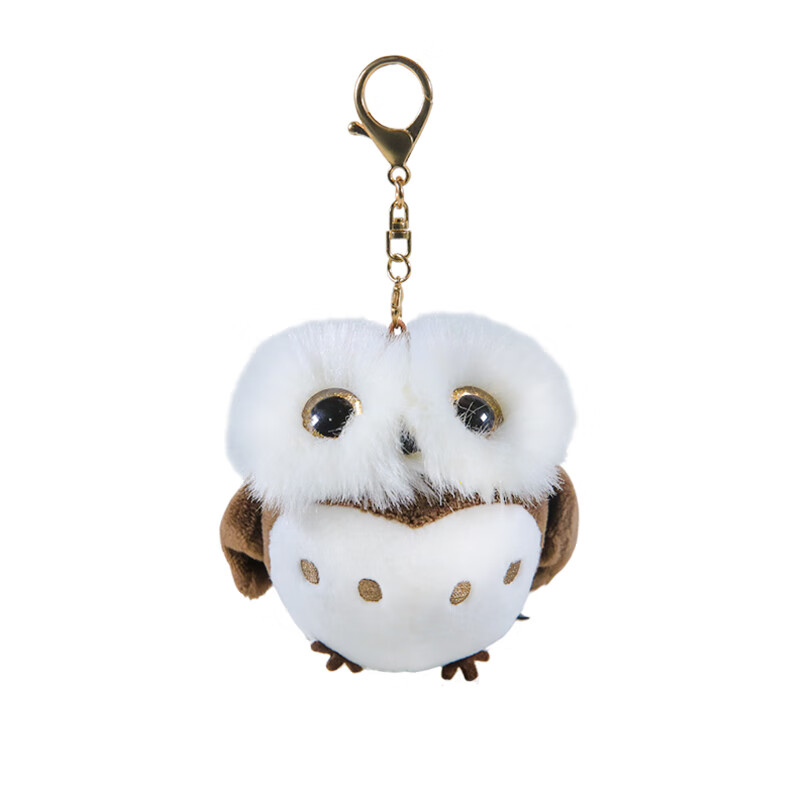 haomuyin)兔狲毛绒玩具国雪鸮玩偶娃娃公仔挂件挂饰抱枕 棕榈鬼鸮挂件