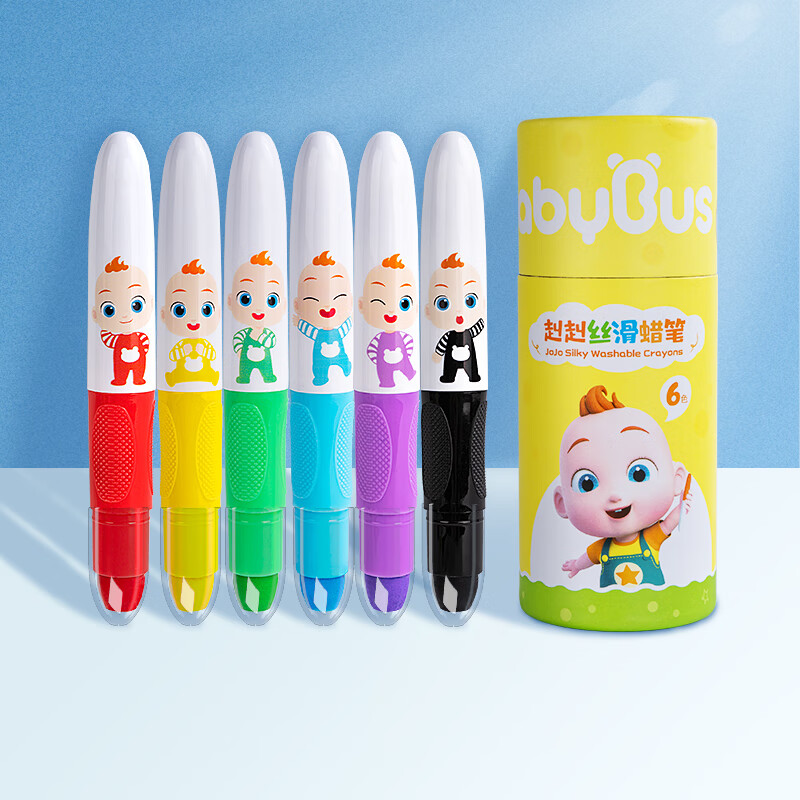 宝宝巴士超级宝贝JoJo儿童蜡笔安全水溶性绘画玩具丝滑彩色笔美术用品 6色JoJo丝滑蜡笔高性价比高么？