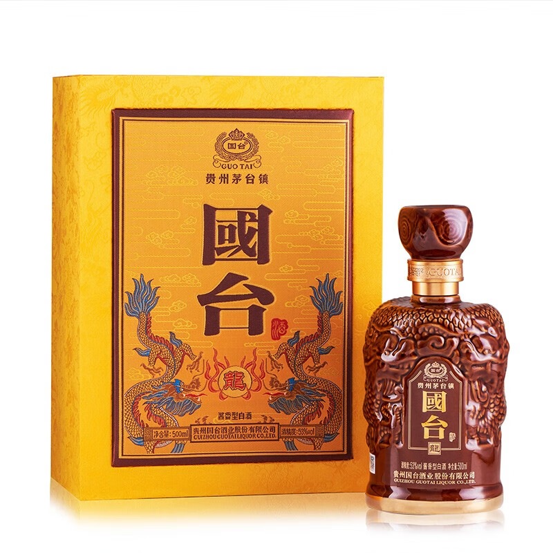 国台 龙酒 53度  酱香型白酒 500ml 纯粮酿造坤沙酒 高度白酒送礼