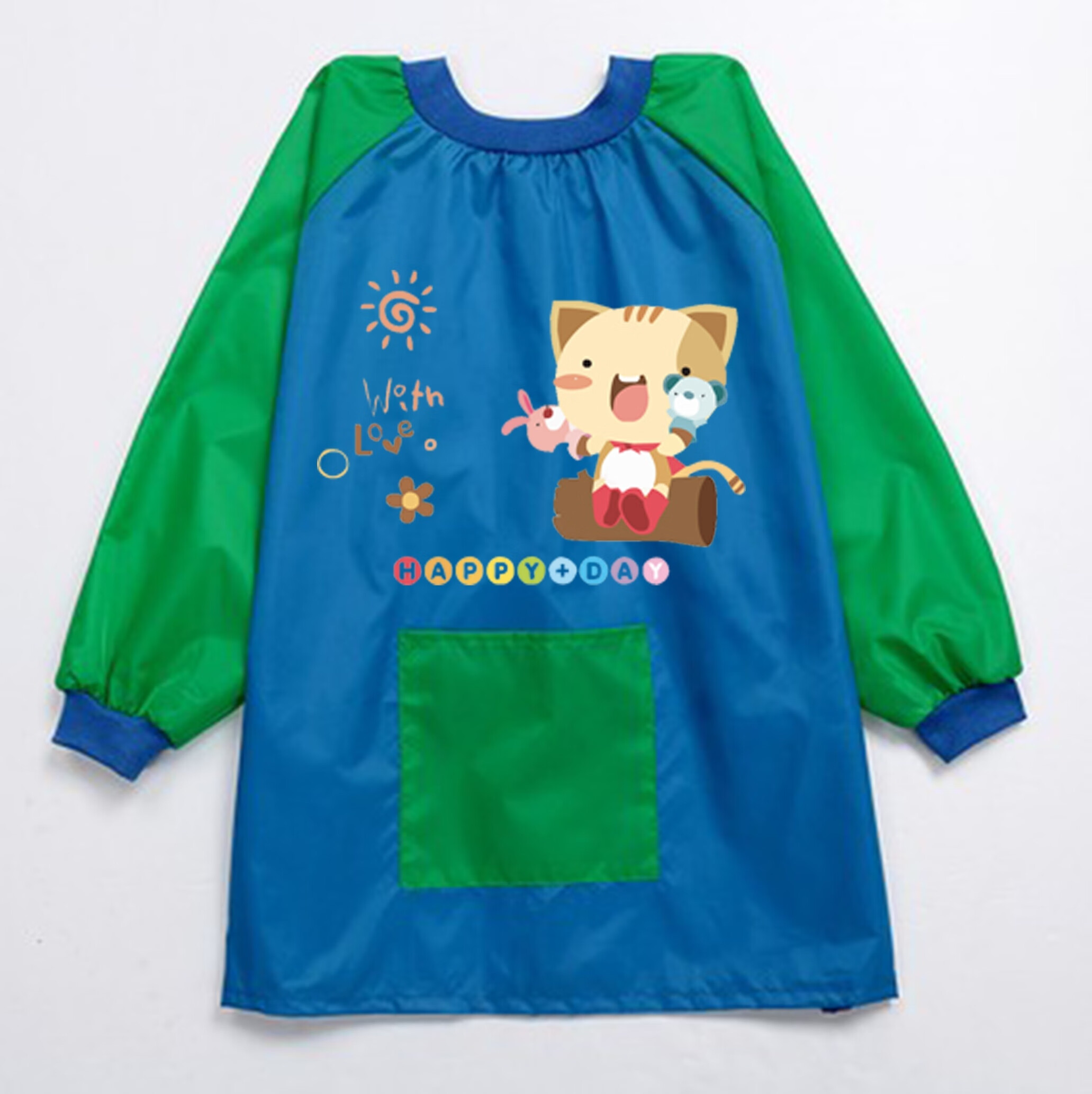 樊虎【品质好物】儿童画画罩衣防水长袖中大童反穿罩衣幼儿园绘画小孩