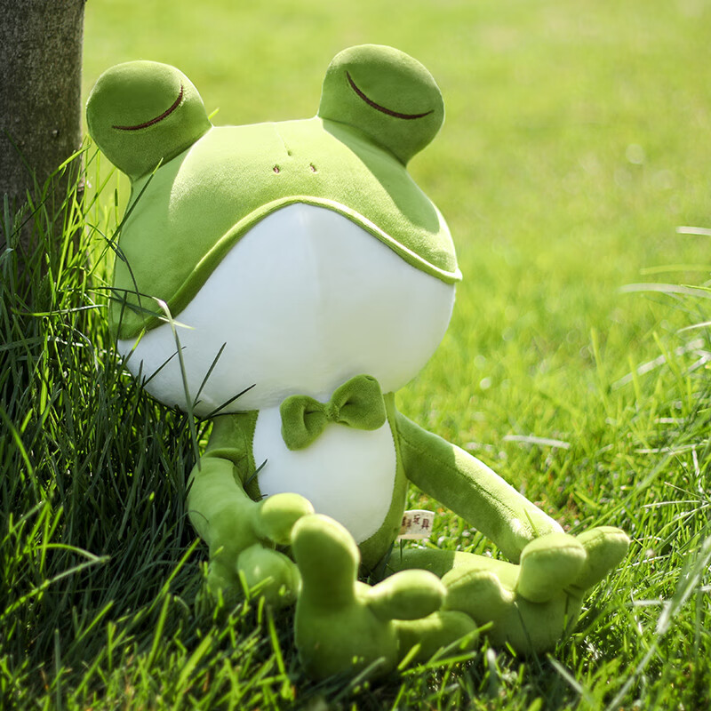 好沐音(haomuyin)超软绿色小青蛙玩偶系公仔送男生睡觉生日礼物可爱