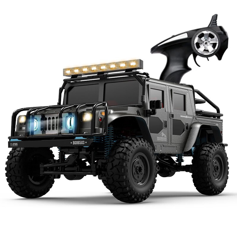 音(haomuyin)rc遥控车四驱全比例仿真悍马h1遥控汽车越野攀爬车模型玩