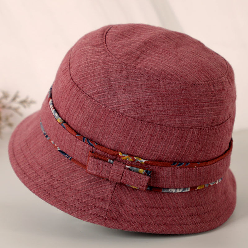 踏丽虹老太太帽子夏季薄款中老年女帽春秋布帽妈妈盆帽老年人渔夫帽