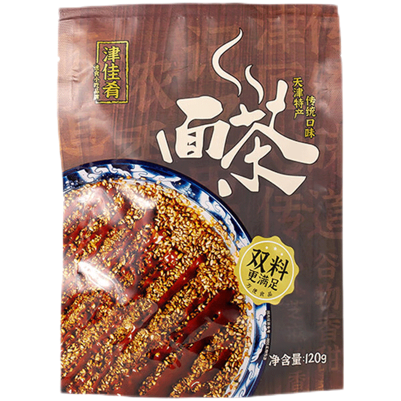 津佳肴 面茶120g袋裝 天津特產(chǎn)小吃芝麻咸香即沖即食方便營(yíng)養(yǎng)早餐面茶 面茶4袋