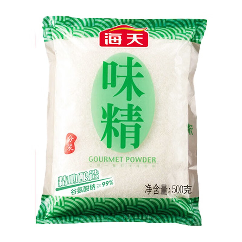海天幼针味精500g*1袋/2袋/3袋调味料火锅料炒菜凉拌炖肉提鲜烹饪用料