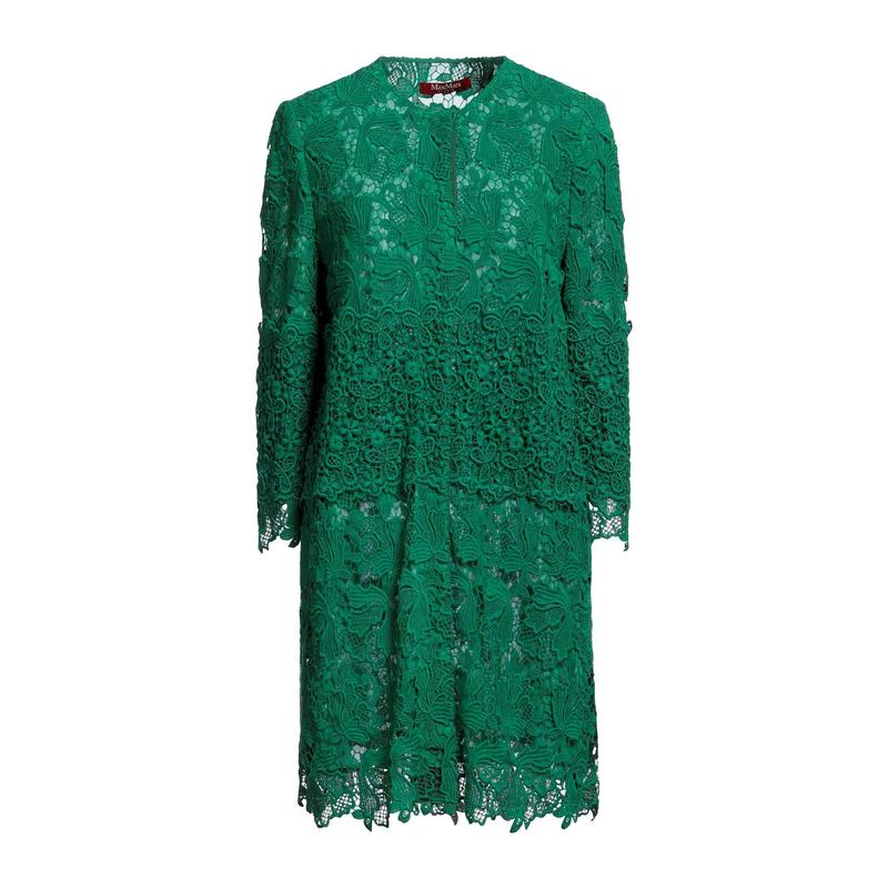 max mara 奢侈品潮牌 女士 长款夹克 emerald green 10 uk