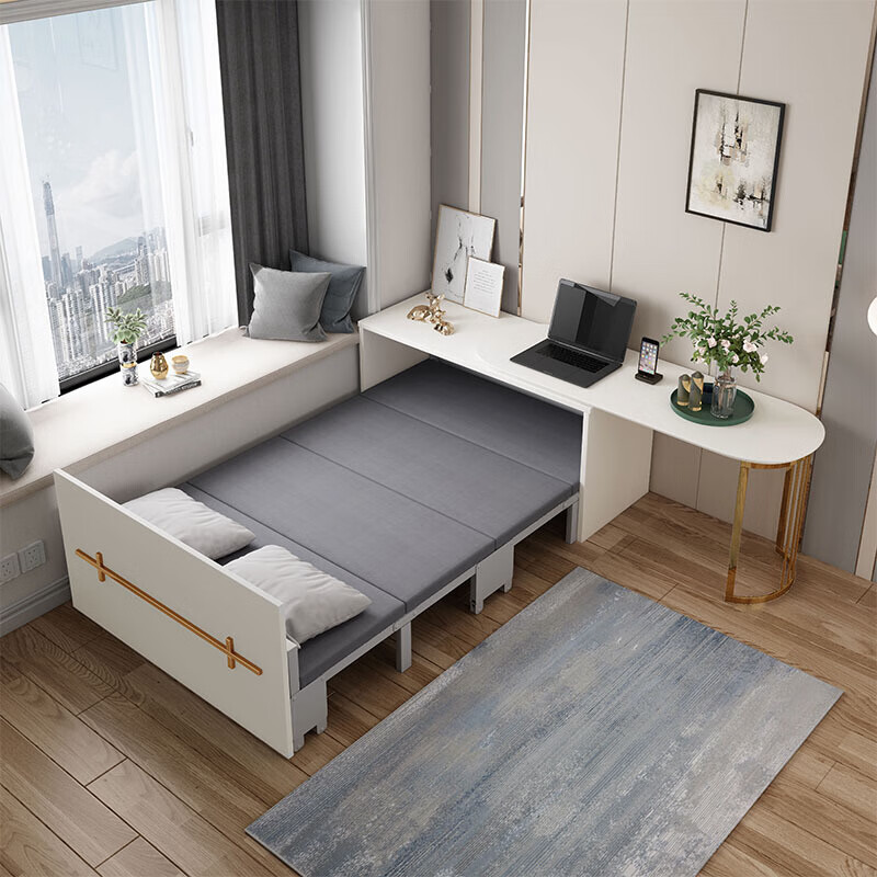 形床多功能书房桌一体用伸缩阳台下翻式单人小户型折叠柜壁 隐形床(1