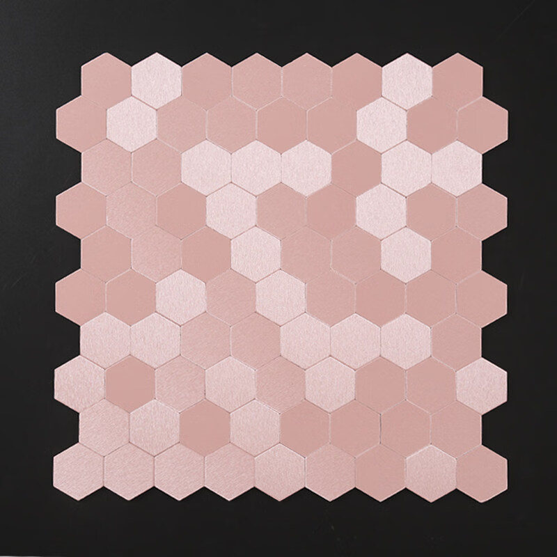 北欧粉色铝塑板自粘贴马赛克瓷砖客厅电视背景墙带背胶 淡山茱萸粉