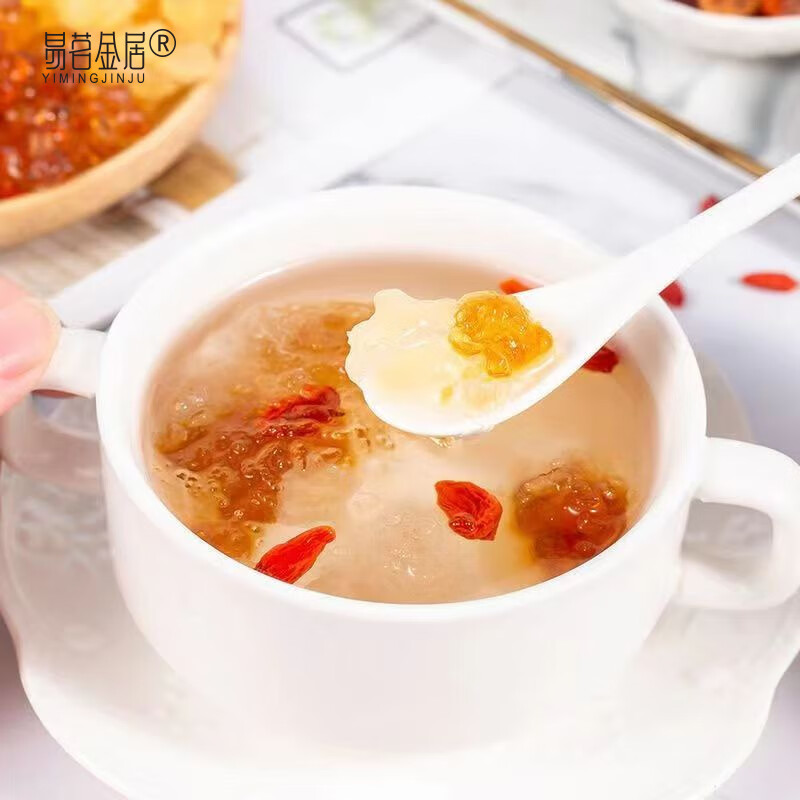 易茗金居桃胶+雪燕+皂角米 滋补养颜组合 雪燕150g+桃胶200g+皂角米200g 桃胶雪燕皂角米各1罐 共 550g*3罐