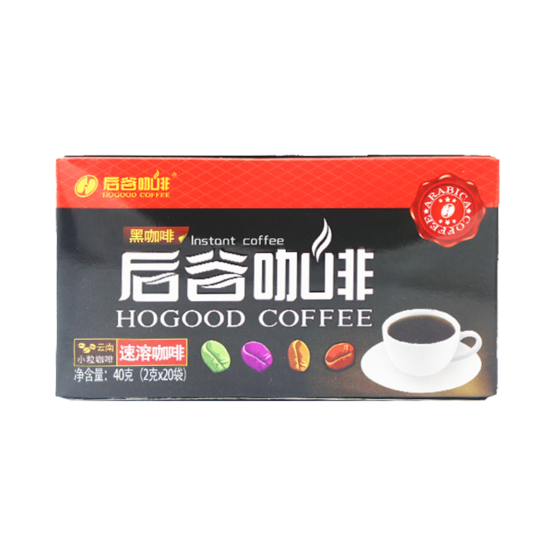 HOGOOD COFFEE 后谷咖啡 云南小粒咖啡 速溶黑咖啡 40g