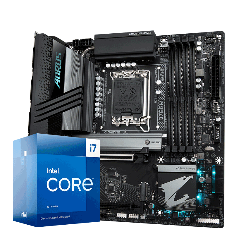 技嘉（GIGABYTE）主板CPU 套装 B760M AORUS PRO AX DDR4+i7-13700 处理器 板U套装