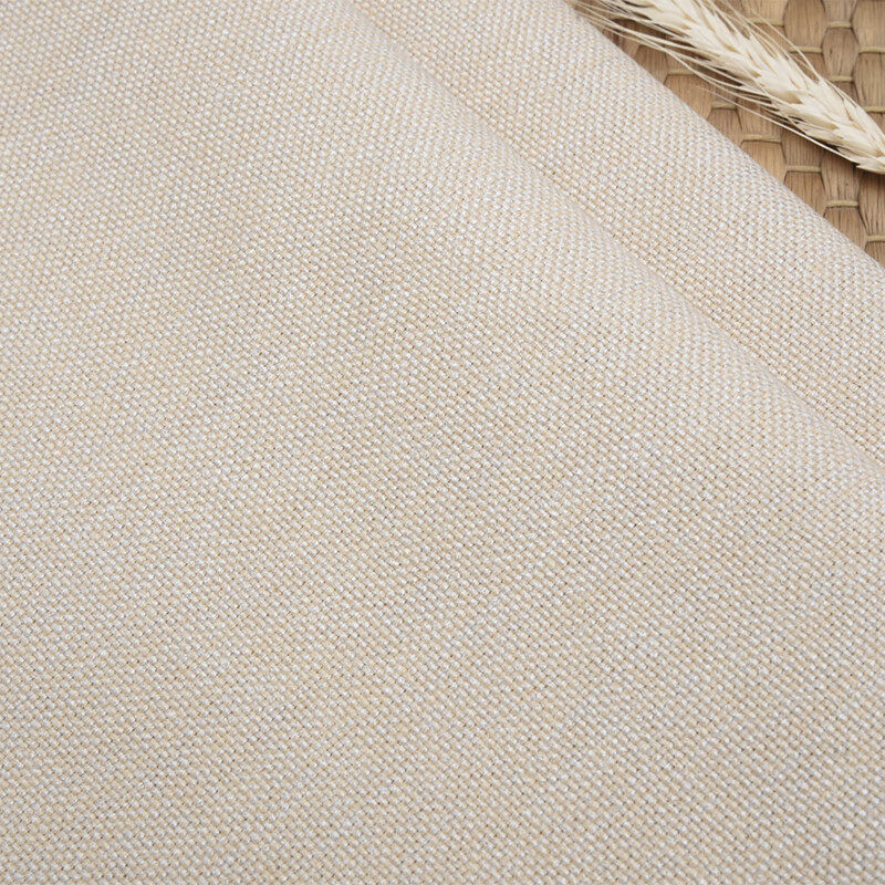 沙发布料加厚粗亚麻布防尘棉麻布纯色面料坐垫抱枕软硬包 1号浅米黄