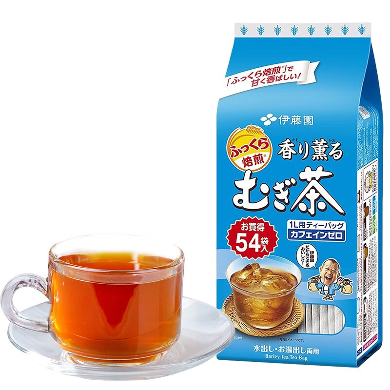 伊藤园（ITOEN）大麦茶茶包 日本原装进口香薰烘焙 袋泡茶叶 405g（内含54小袋）
