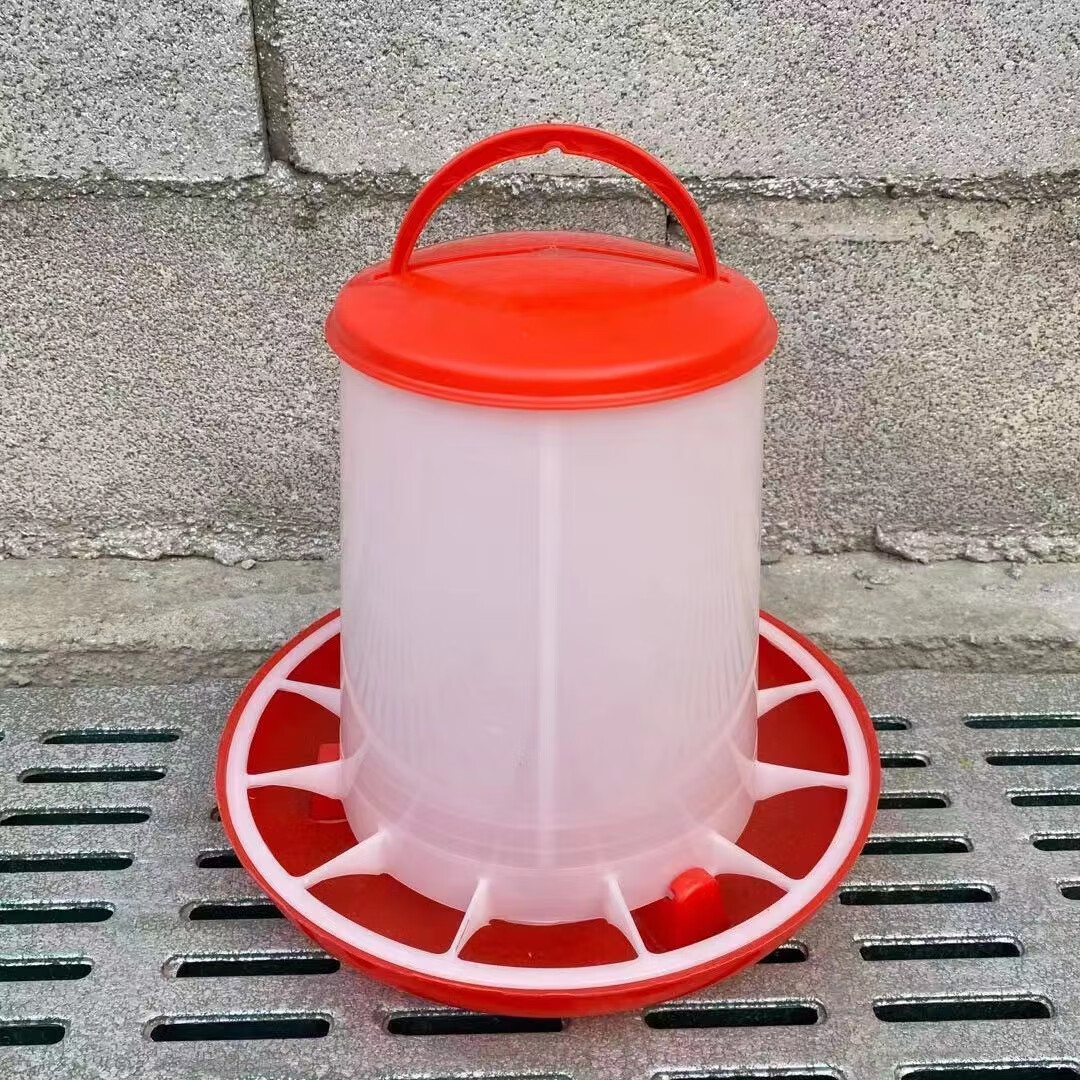 喜普养鸡自动喂食器饲料桶40公斤喂鸡鸭鹅用食槽料桶养殖神器设备用品 6公斤斤带盖料桶