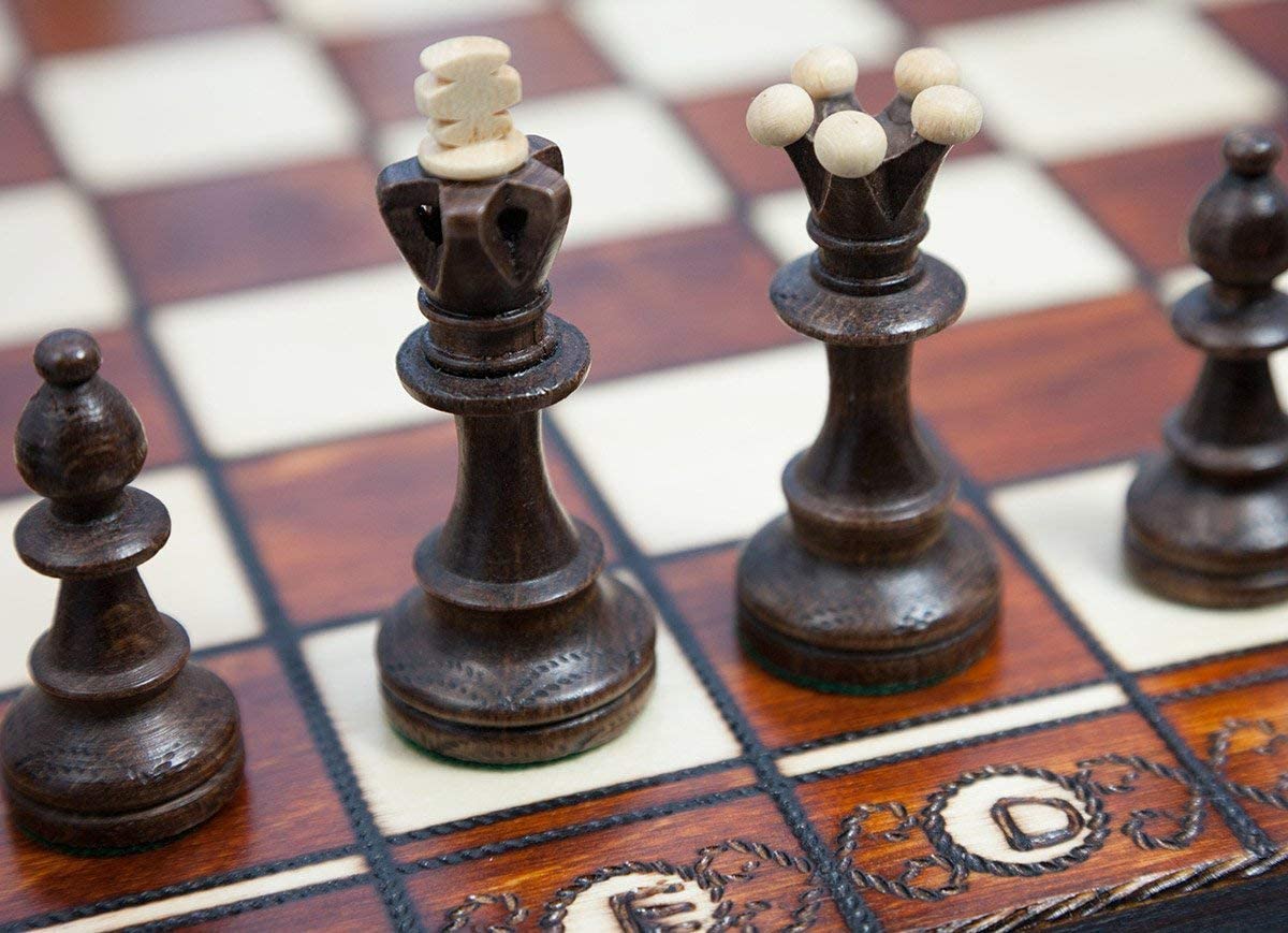 博圣棋礼 原装进口手工实木高档折叠儿童国际象棋