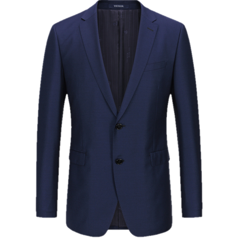雅戈爾【甄選全羊毛】西服男外套春夏商務正裝西裝男職場柔順舒適 藏青 S 165/88A