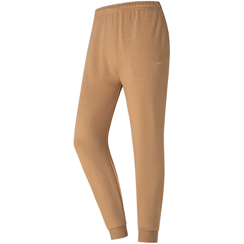 鸿星尔克裤子女运动长裤春季束脚抽绳户外保暖针织休闲裤卫裤 52222302099