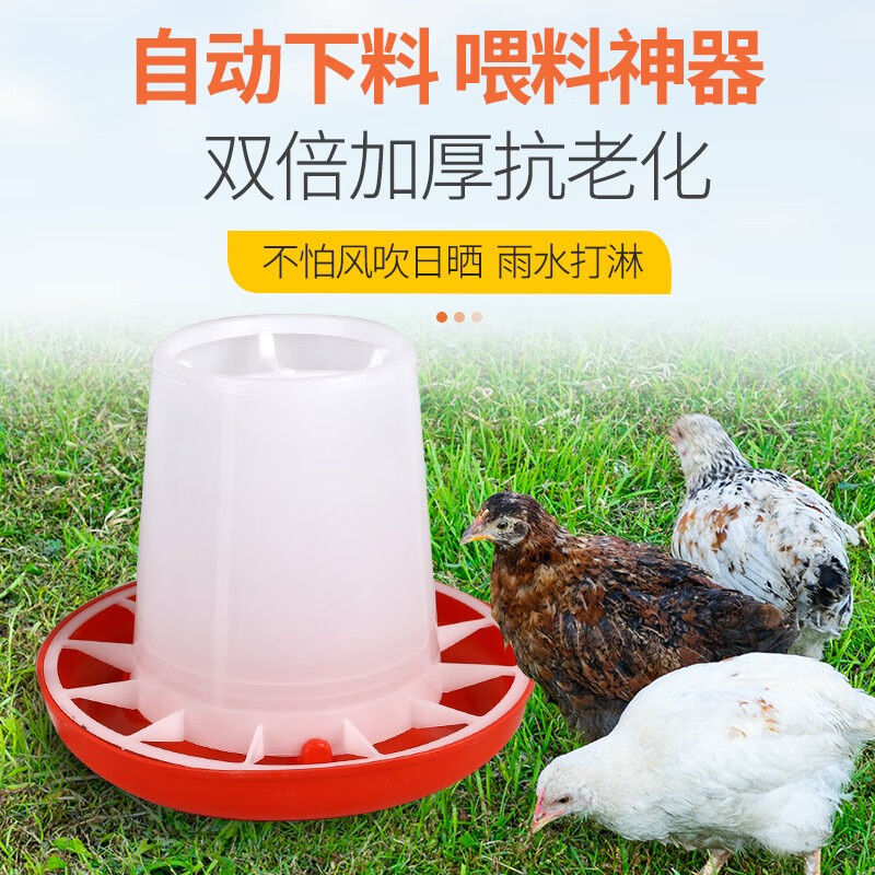 耐尔尼鸡用饲料桶鸡料桶料盘鸡鸭鹅自动下料桶鸡食槽喂鸡食槽 养鸡