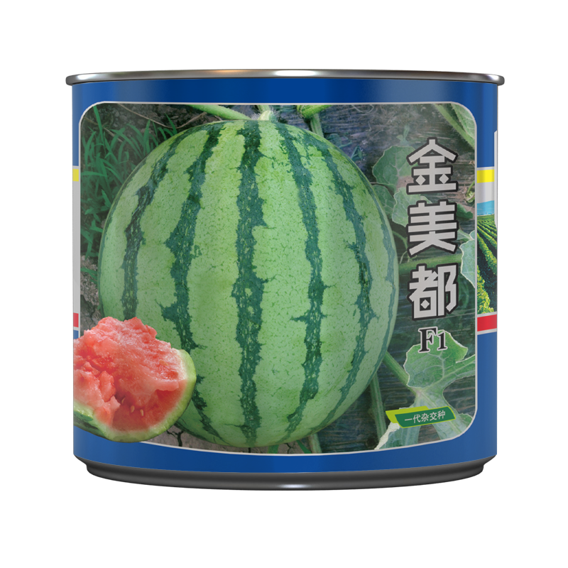 中科茂华水果蔬菜种子金美都西瓜种子 改良8424麒麟西瓜 抗裂浙江西瓜種子 耐运输 超甜多汁 金美都50克（约850粒）