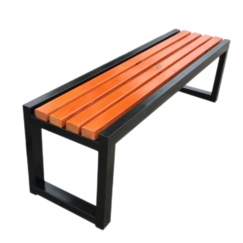 田门前 公园椅子园林椅休闲椅长椅广场椅铸铁防腐木实木靠背椅公园椅户外 120*40*45cm