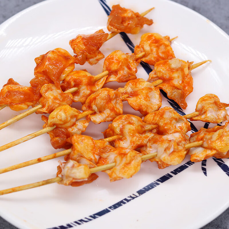 掌中宝串串鸡膝软骨户外烧烤食材半成品腌制油炸串鸡脆骨串鸡脚肉串40串 虎窝购