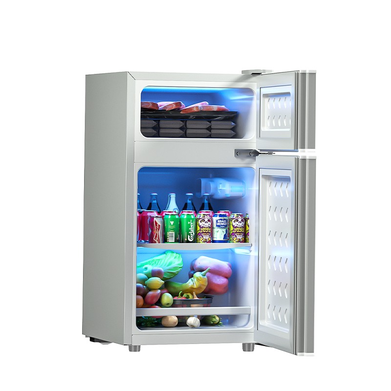 冰熊（bingxiong）小双门冰箱小型家用迷你电冰箱节能宿舍冷藏冷冻BCD-42S128全国联保 BCD-35S118-35L银