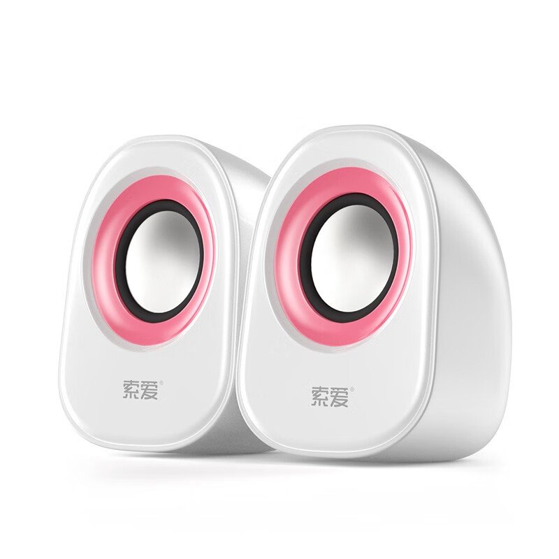 索爱（soaiy）SA-L3 音响 电脑迷你小音箱 笔记本电脑桌面有线低音炮 白色