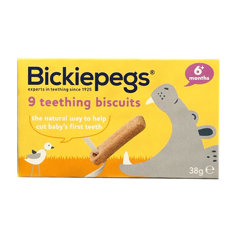 贝派克（Bickiepegs）英国原装进口 磨牙棒饼干宝宝零食儿童辅食6个月以上谷物 一盒装