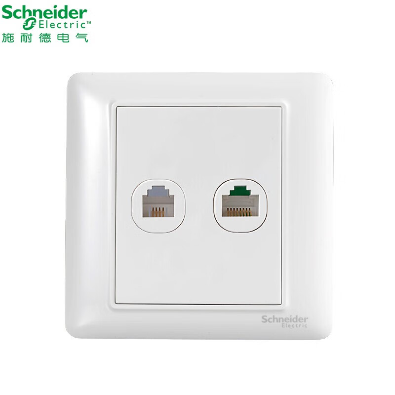 施耐德(schneider)开关插座面板86型家用暗装网络网线插座电话插座