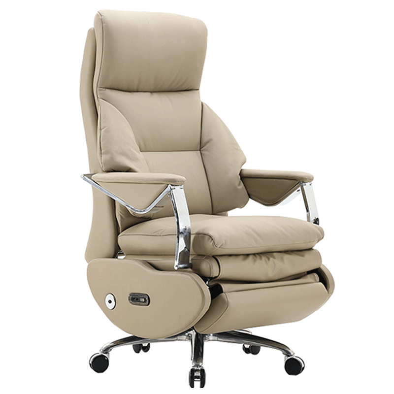 西昊L8E 电动老板椅头层牛皮 办公椅可躺午休电脑椅 人体工学椅沙发椅