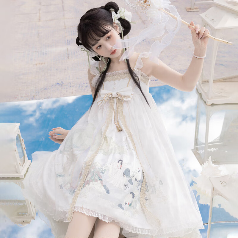 神明少女原创汉服女甜美中国风春秋改良日常汉元素古风连衣裙古装