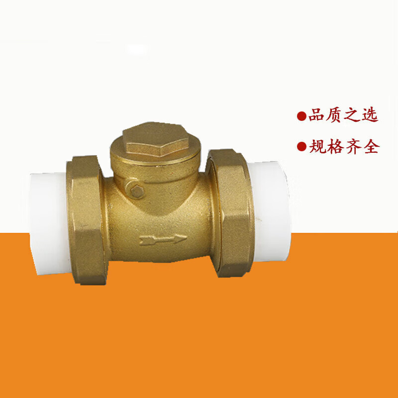 哩嗹啰嗹ppr止回阀ppr黄铜止回阀双头式热熔止回阀 dn20*dn15-dn50