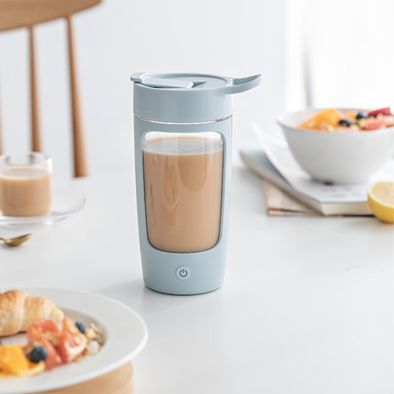 漫思鹤咖啡杯电动摇摇杯搅拌杯运动水杯子大容量奶昔健身杯便携式自动