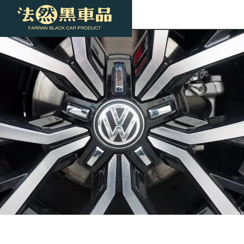 蔻均缕大众帕萨特途观l探岳高尔夫嘉旅轮毂中间盖五爪麻面轮毂盖